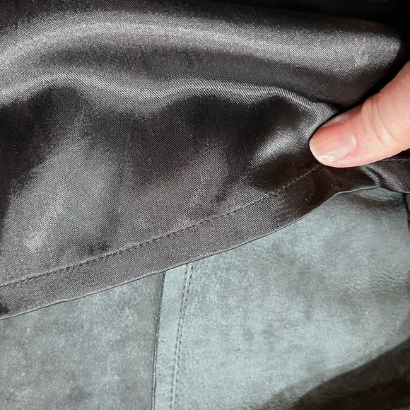 Bebe Butter Soft Black Genuine Leather Straight Skirt size 8-10, 30" waist Y2K - Picture 13 of 15